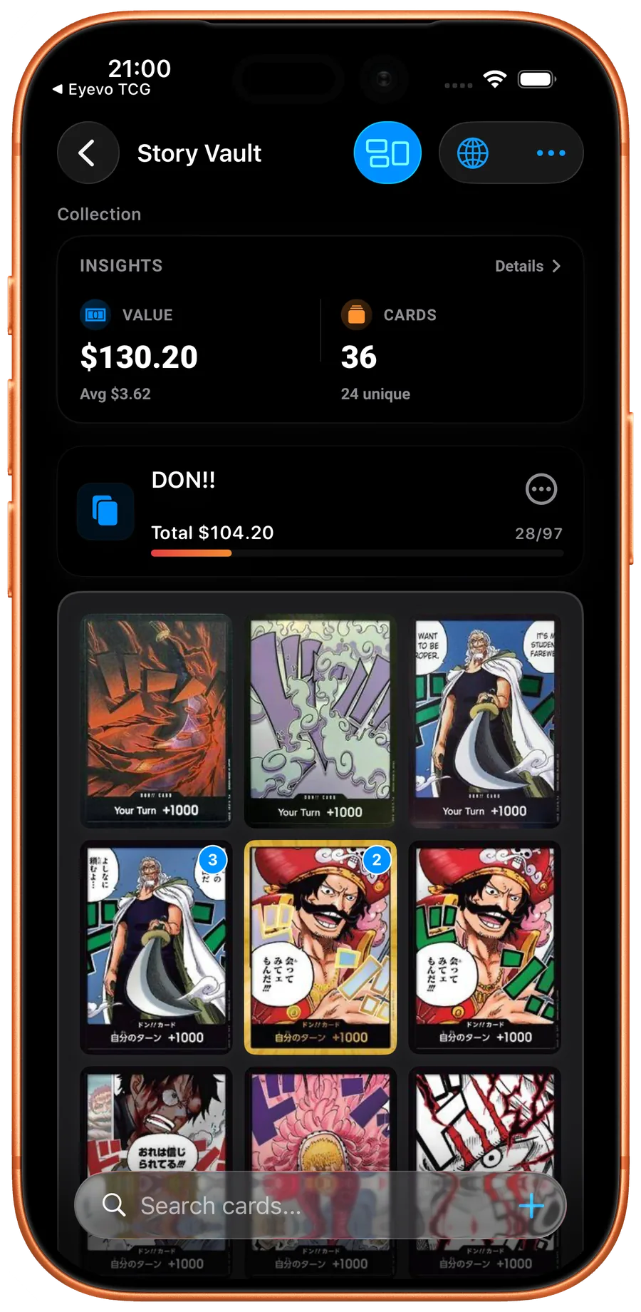 Collection detail in Haki TCG