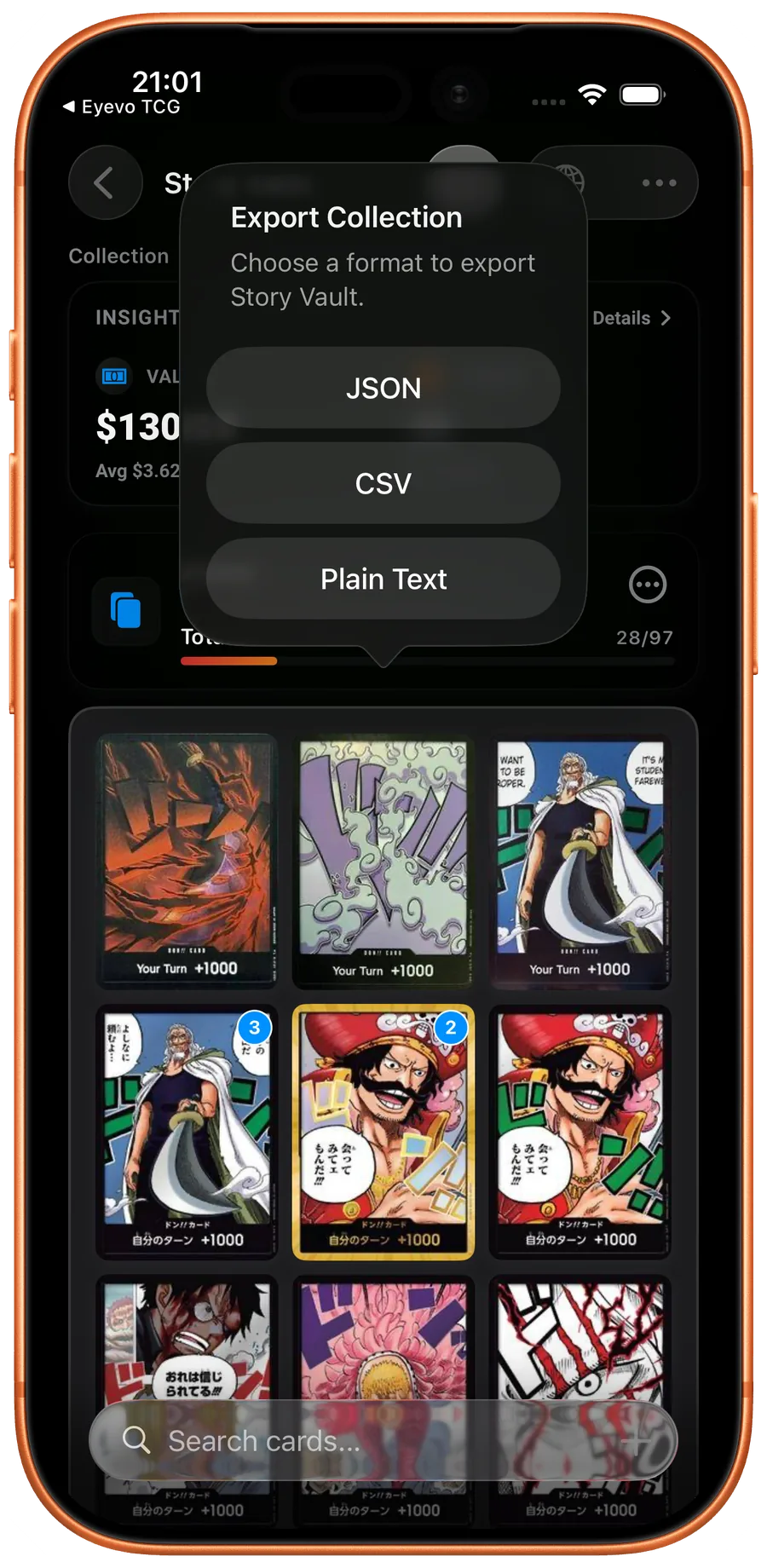 Data Export in Haki TCG