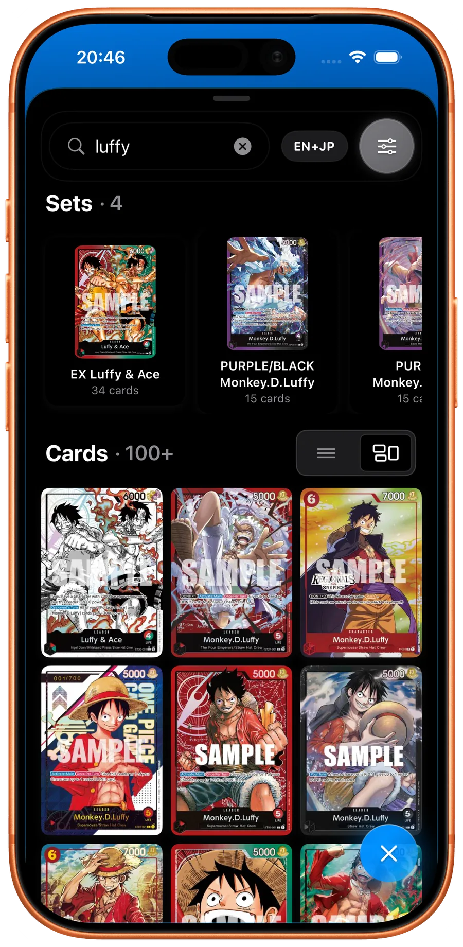 Search results in Haki TCG