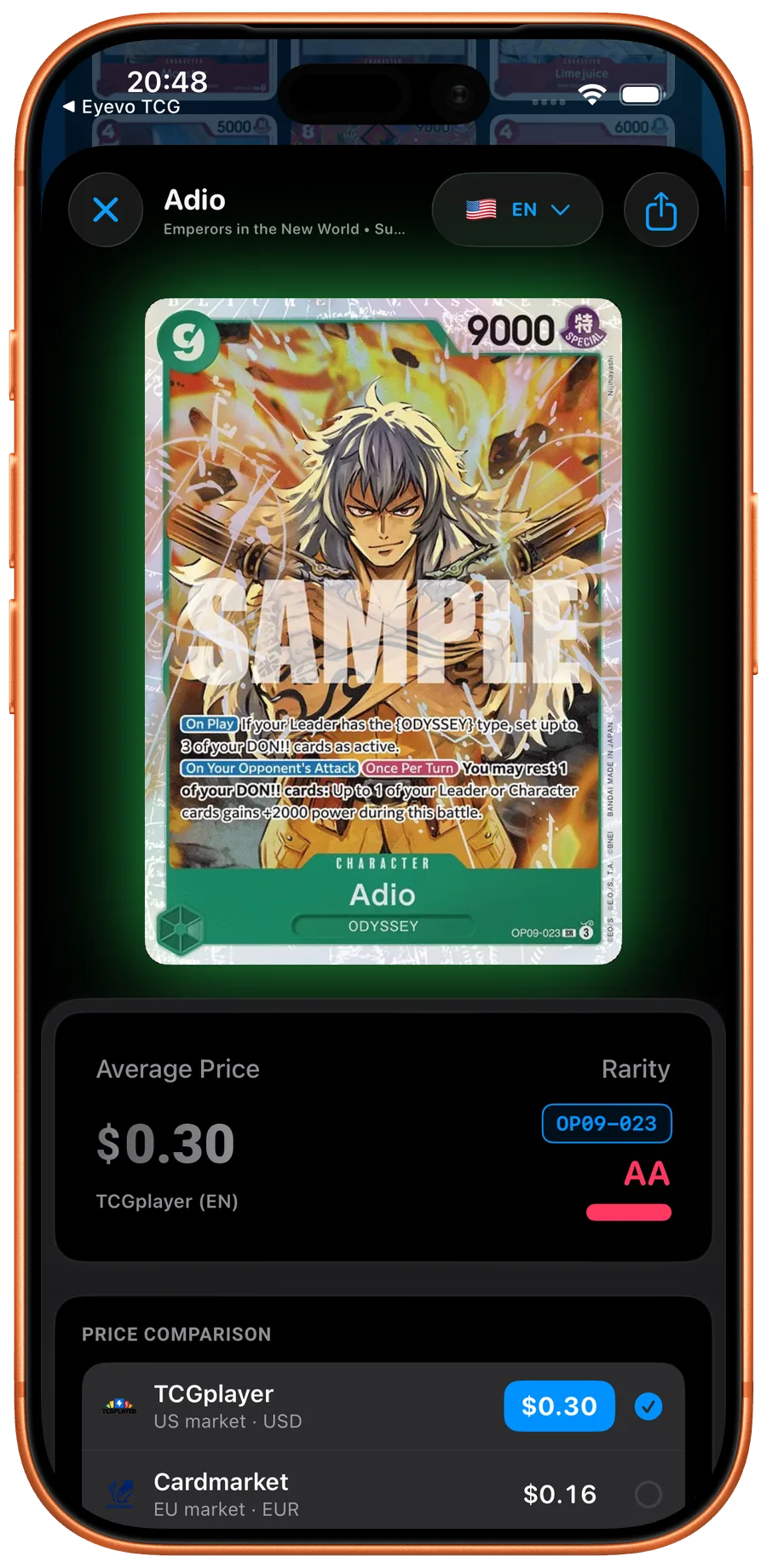 Set detail in Haki TCG