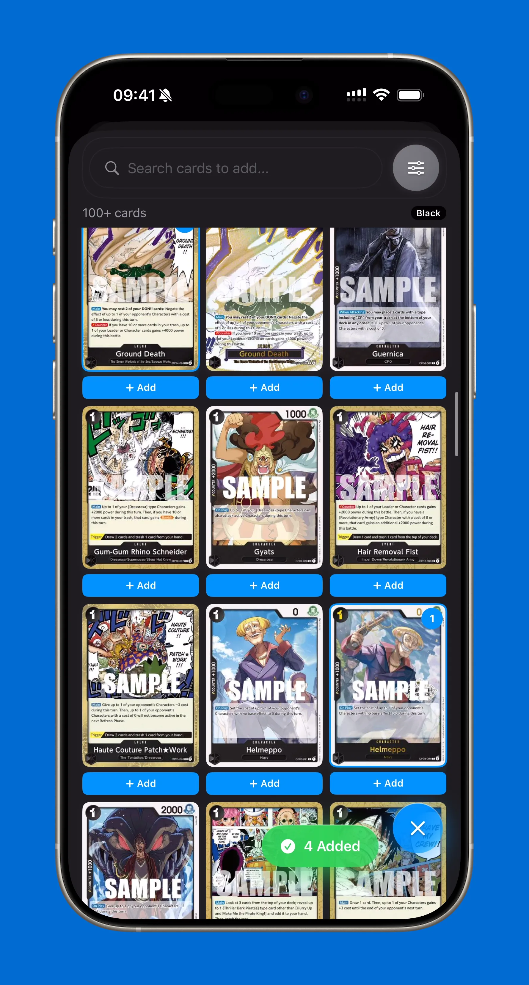 Adding cards to a deck